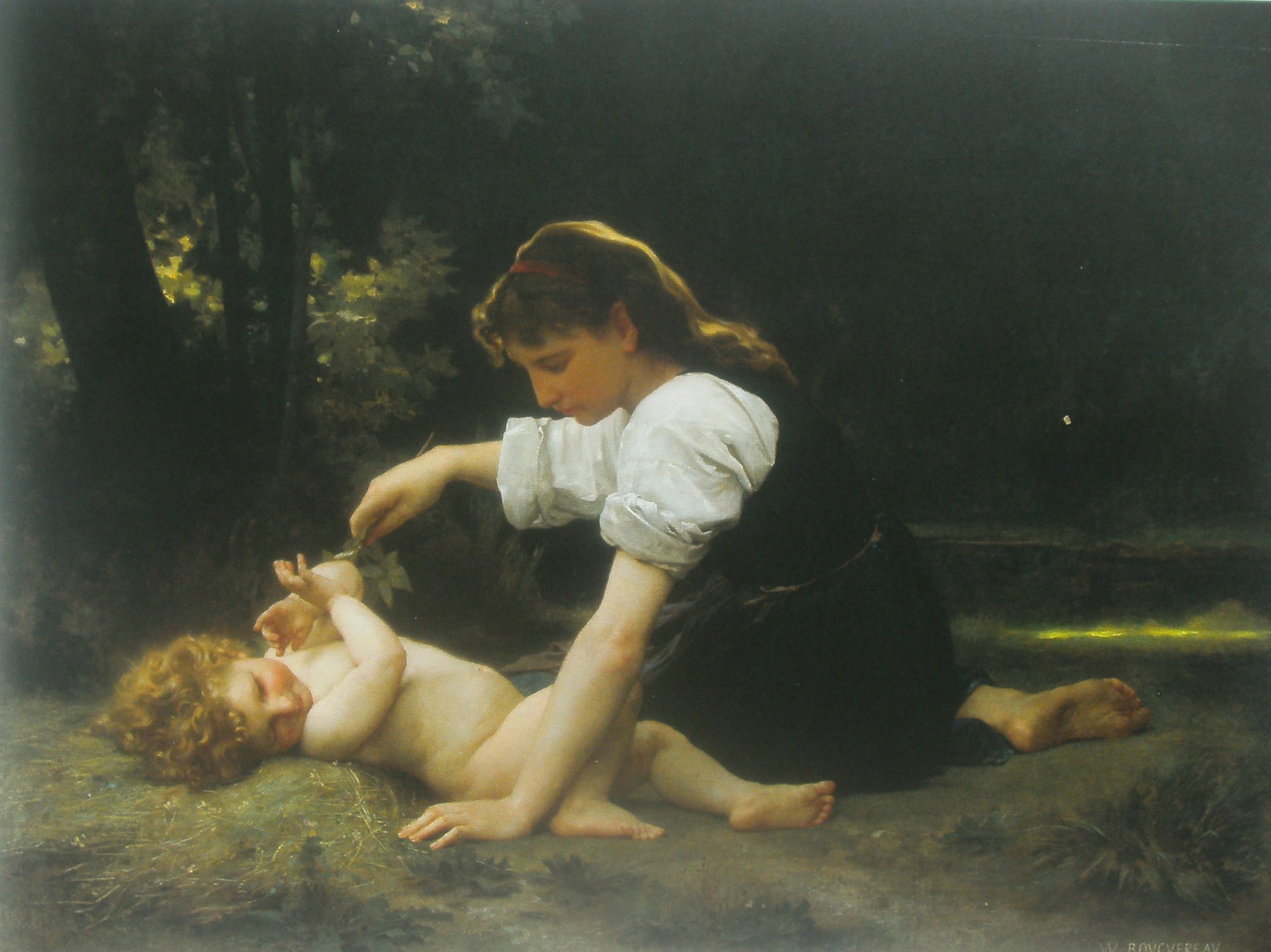 Éventail naturel, réduction (1881) - Bouguereau