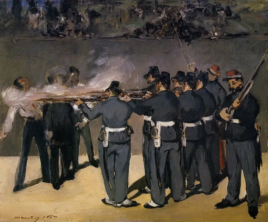 Udførelsen af kejser Maximilian af Mexico - Édouard Manet