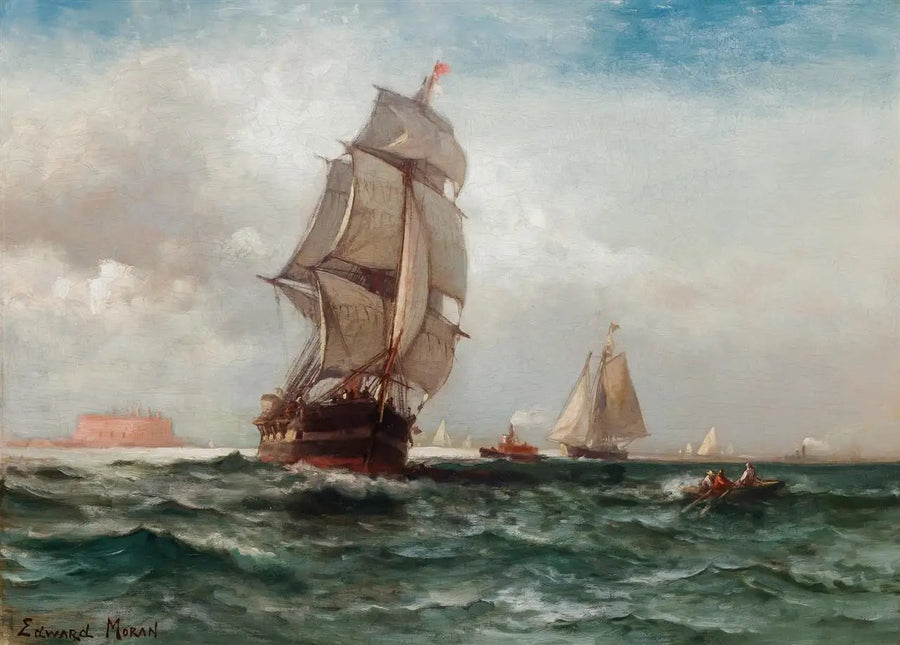 Ekspedition ud for Governors Island, New York - Edward Moran