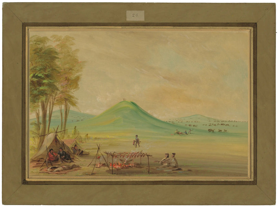 Expedition campet i en prærie i Texas. April 1686 - George Catlin