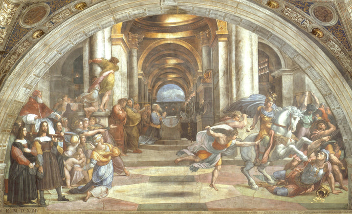 Heliodorus' Udvisning fra Templet, 1511-1512 - Raphaël og værksted