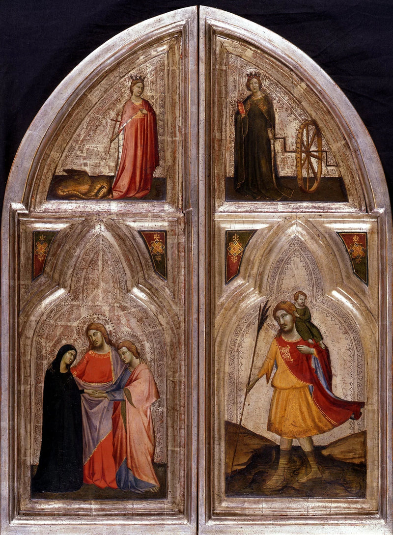 Triptykets ydre skodder - Taddeo Gaddi