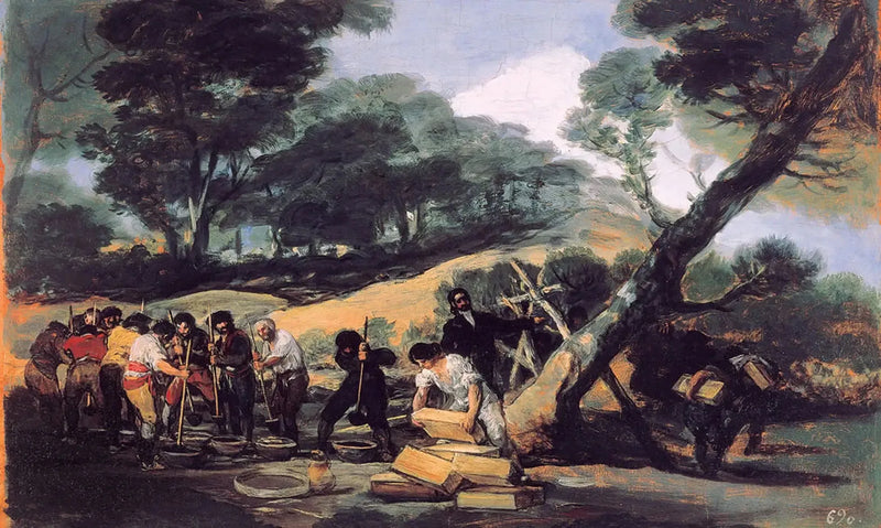Fremstilling af pulver i Sierra de Tardienta - Francisco de Goya