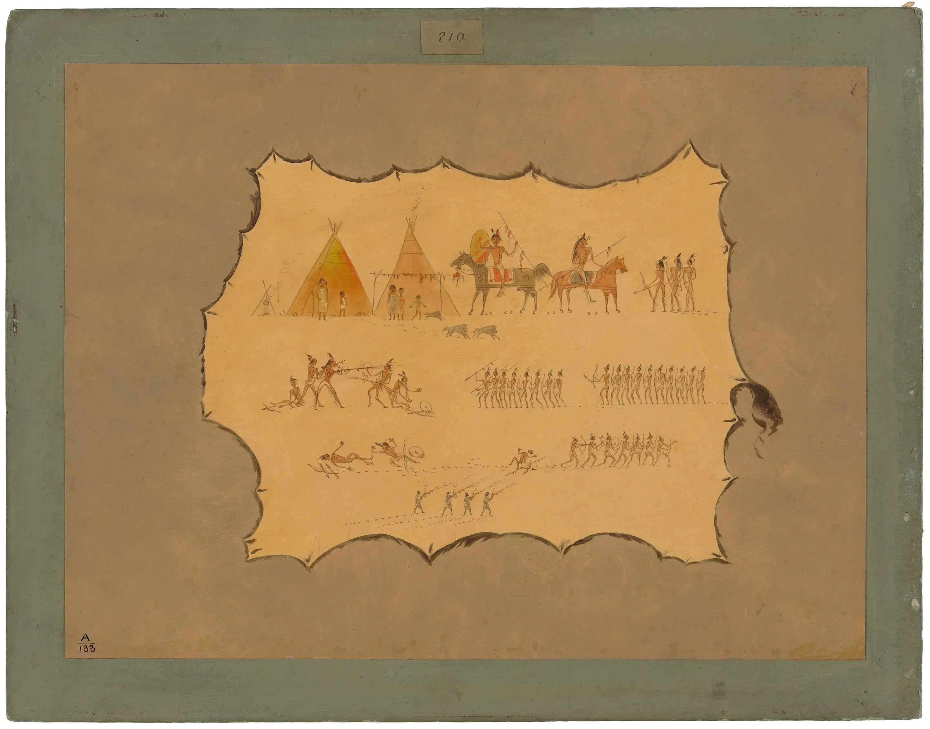 Fac-similé d’une robe Cheyenne - George Catlin - Alpha Reproduction