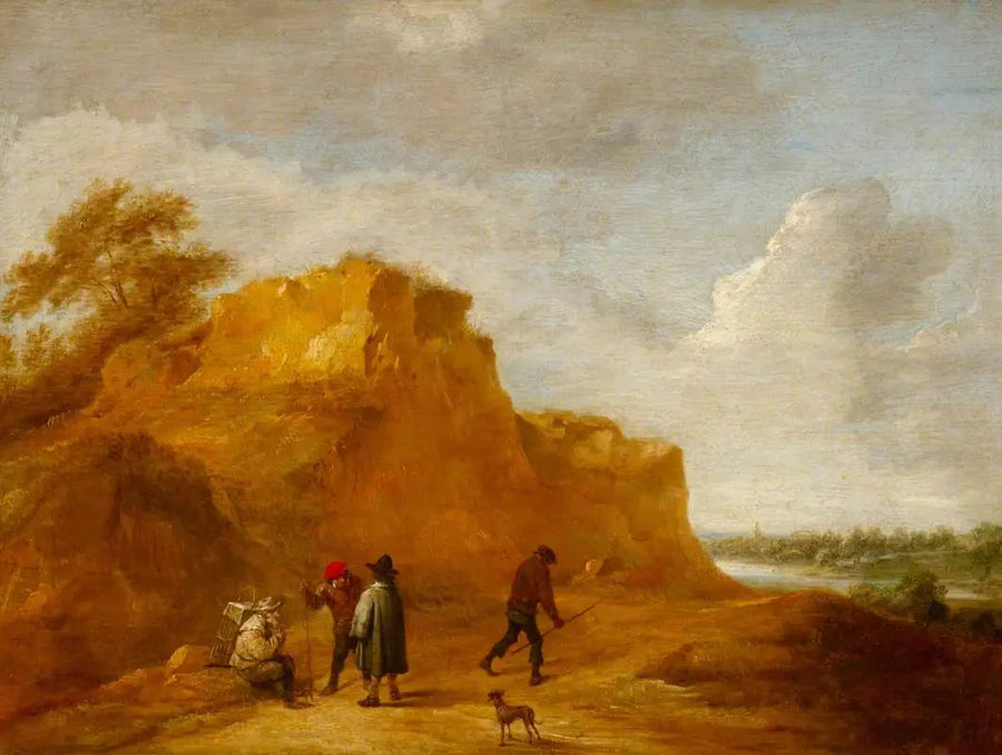 Sandklippe og personer - David Teniers den Yngre