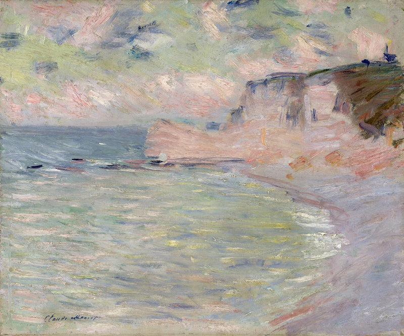 Cliff og Porte d'Amont, morgen effekt W1011 - Claude Monet
