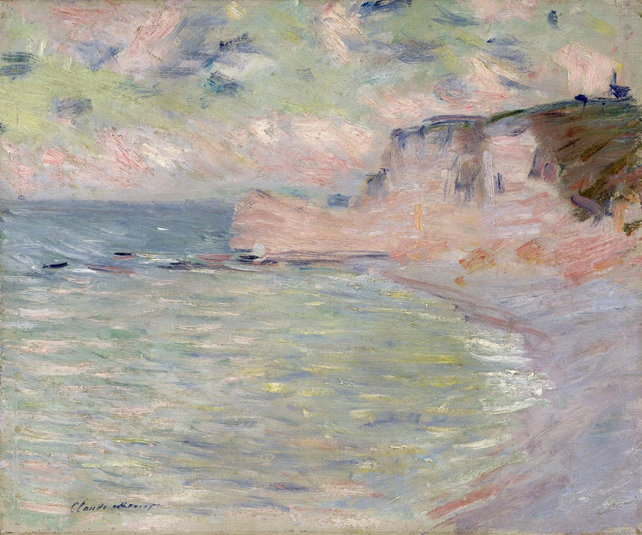 Falaise og Porte d'Amont, morgenlys - Claude Monet