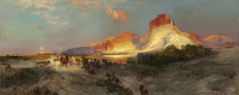 Green River-klipperne, Wyoming - Thomas Moran