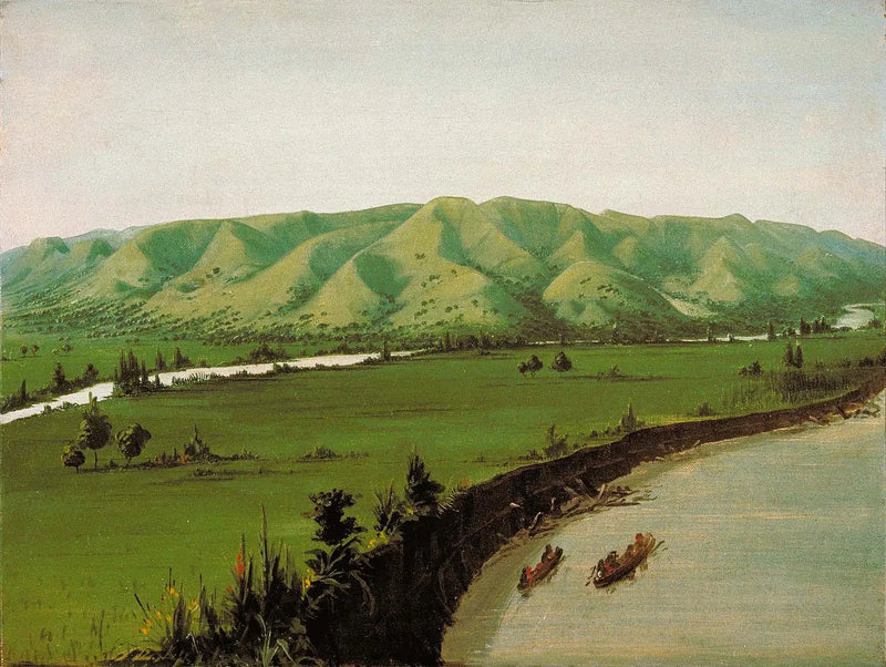 Nishnabottana-klipperne, 1.070 mil over Saint-Louis - George Catlin