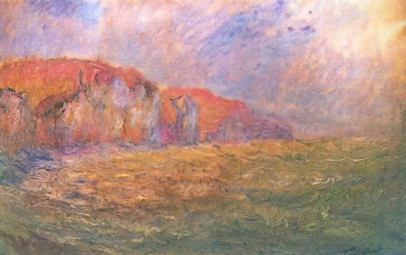 Klipperne ved Pourville, oprørt hav - Claude Monet