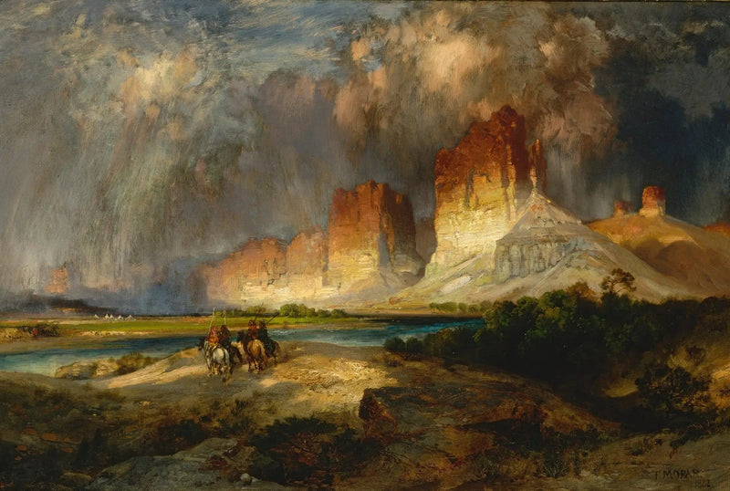 Klipper i den øverste Colorado, Wyoming-territoriet - Thomas Moran