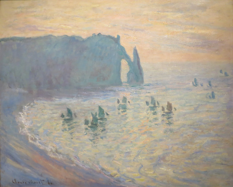 Klipperne i Étretat W1046 - Claude Monet