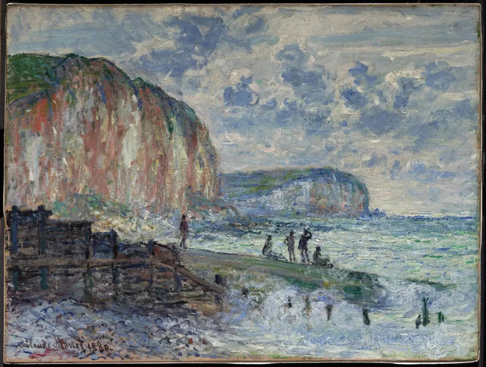 Les Falaises des Petites-Dalles W621 par Claude Monet, Museum of Fine Arts Boston
