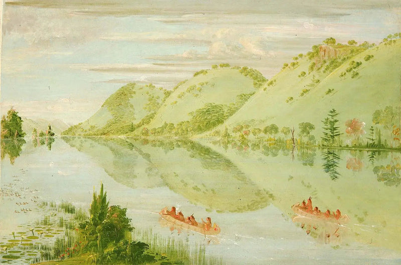 Pittoreske klipper over Prairie du Chien - George Catlin