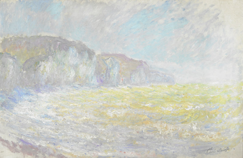 Klipper i Pourville, hård sø W1443 - Claude Monet