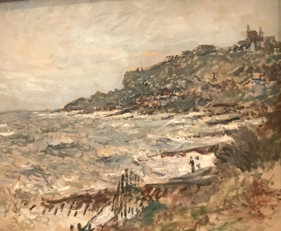 Skrænten ved Sainte-Adresse, gråt vejr - Claude Monet