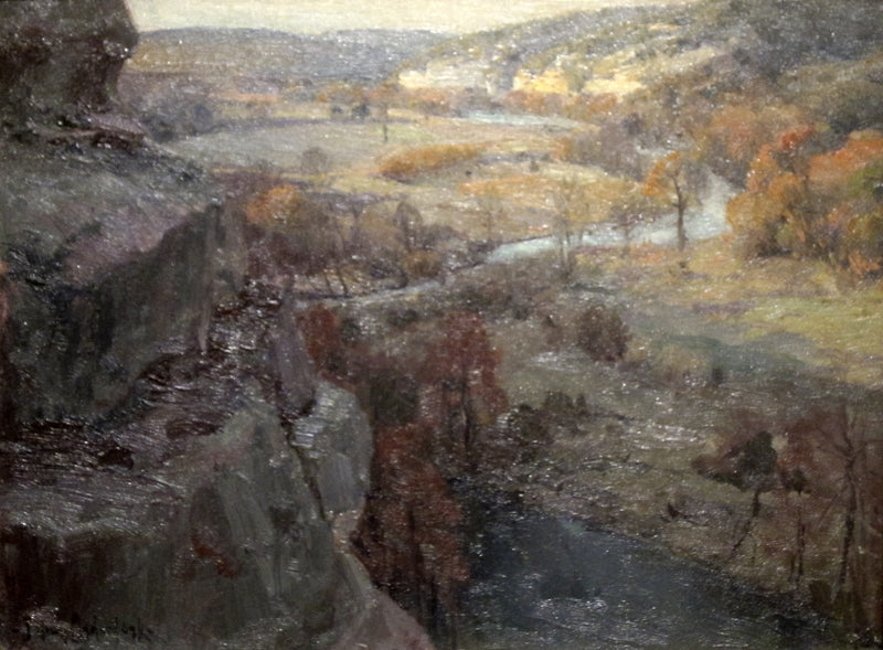 Klipper ved Guadalupe-floden, 27 kilometer over Kerrville, Texas - Julian Onderdonk