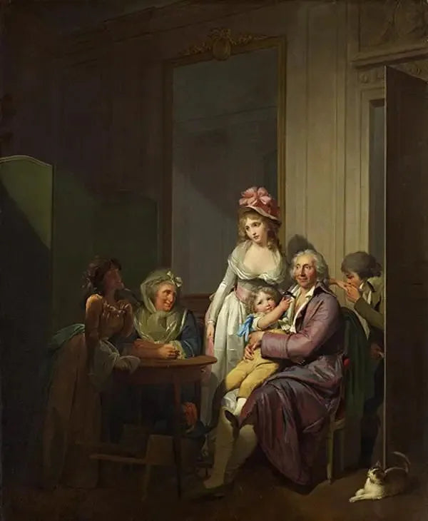 Familie i et interiør - Louis-Léopold Boilly