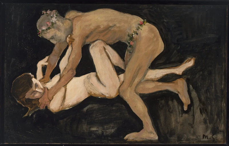 Dyreliv og en pige. - Max Slevogt