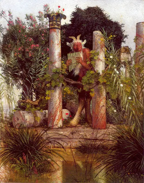 Faune soufflant dans la syrinx - Arnold Böcklin