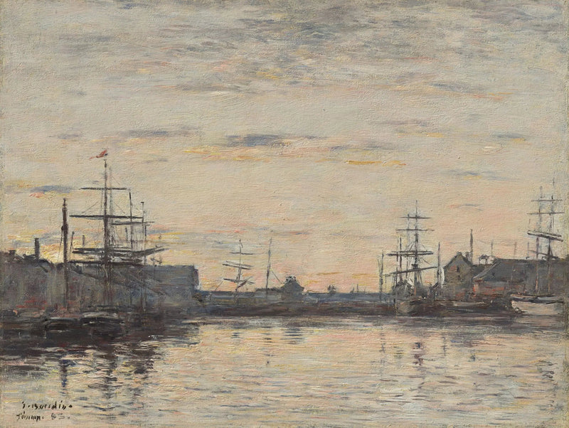 Fécamp: den indre havn - Eugène Boudin