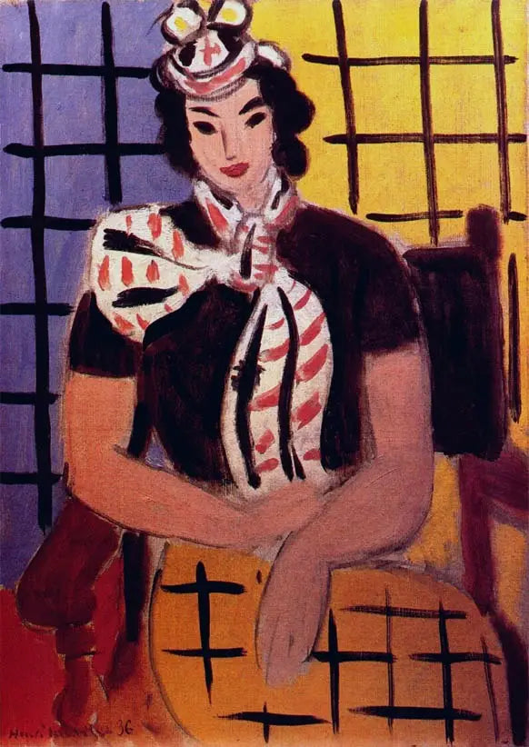 Kvinde med skotsk tørklæde - Henri Matisse