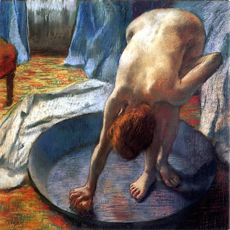 Kvinde ved vaskebaljen - Edgar Degas
