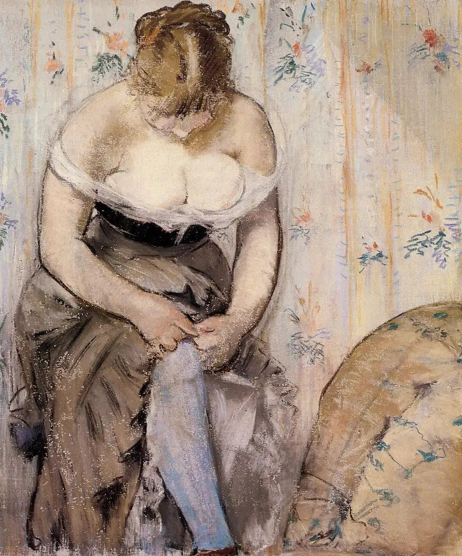 Kvinde med strømpebånd - Édouard Manet