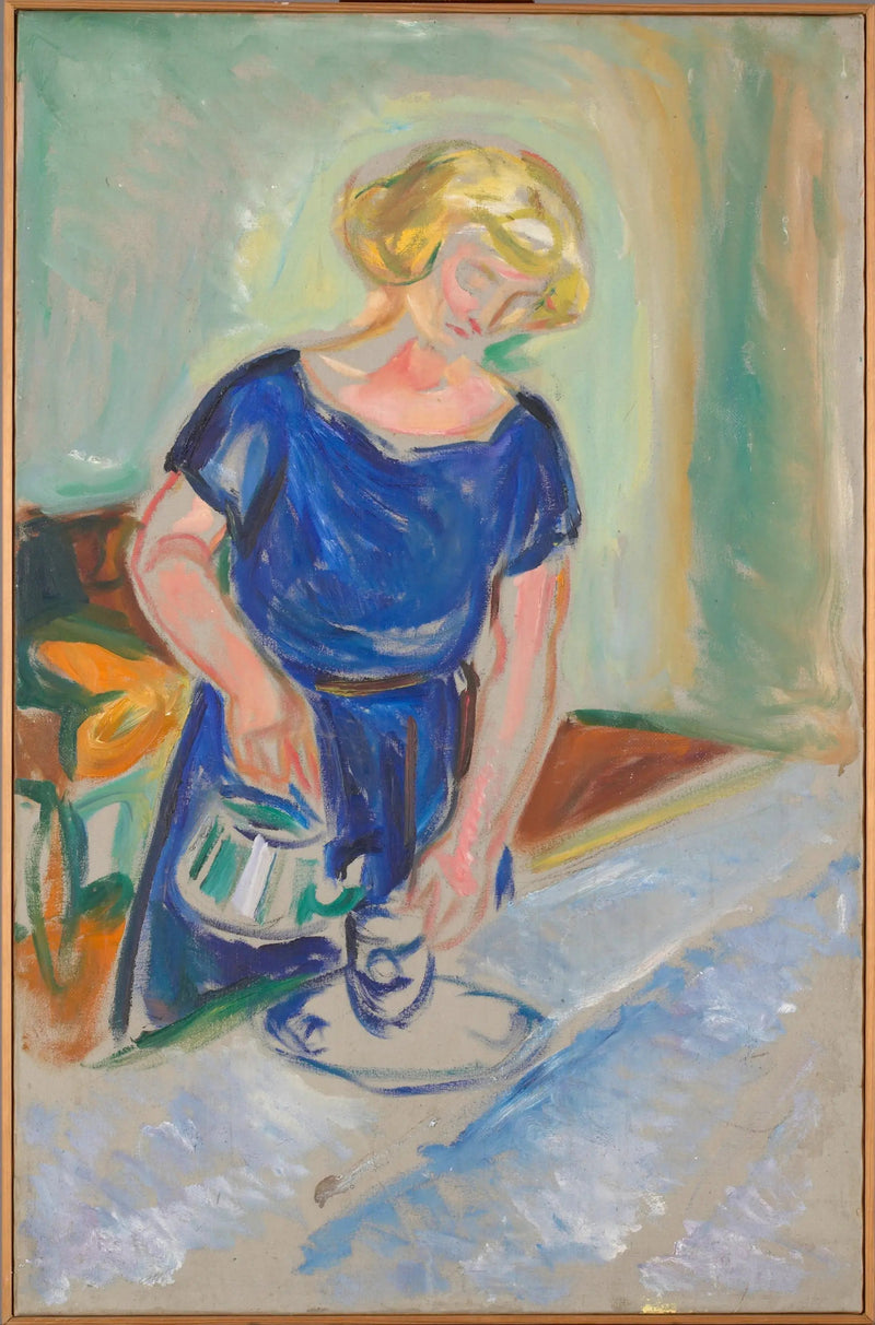 Kvinde i den blå kjole, café tjener - Edvard Munch