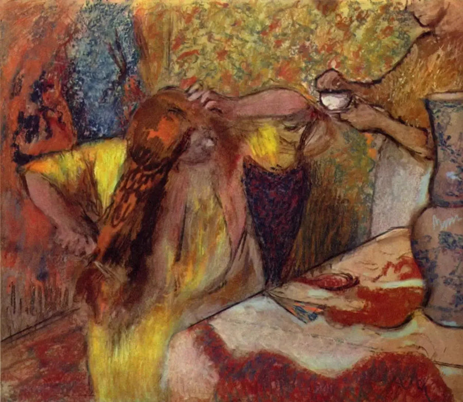 Kvinde ved toilettet - Edgar Degas