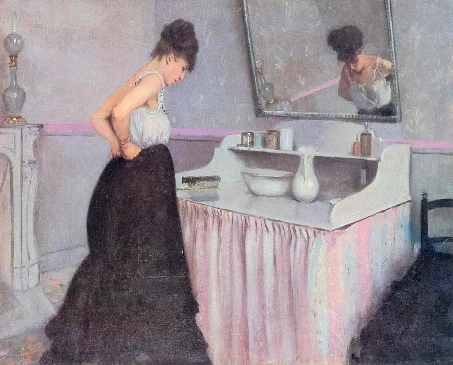 Kvinde ved sit toilet - Gustave Caillebotte