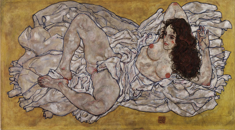 Liggede kvinde - Egon Schiele