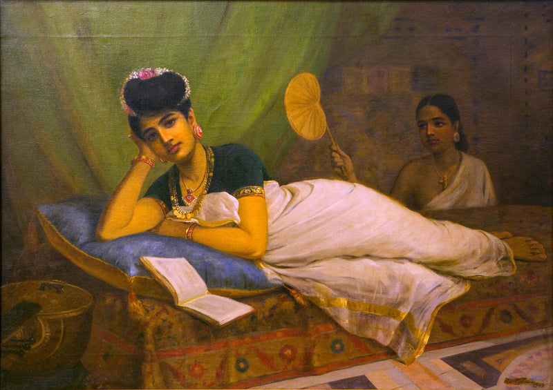 Kvinde liggende - Ravi Varmâ
