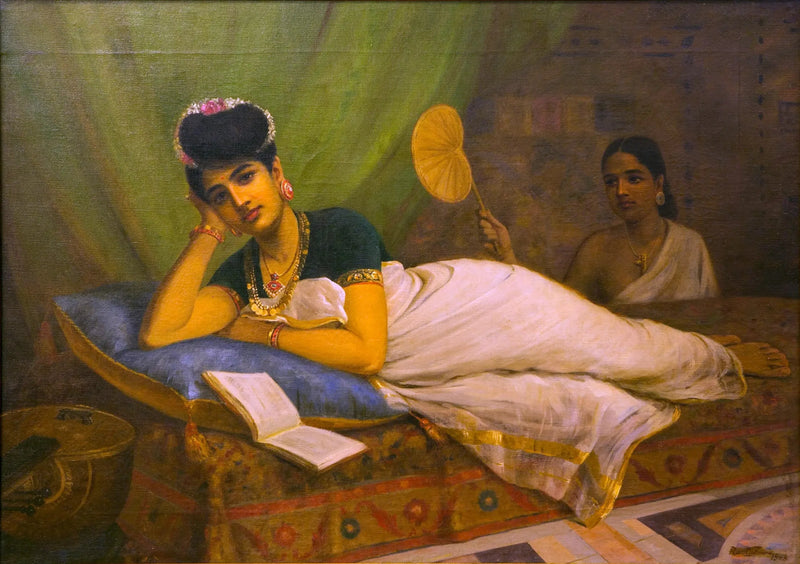 Kvinde liggende - Ravi Varmâ