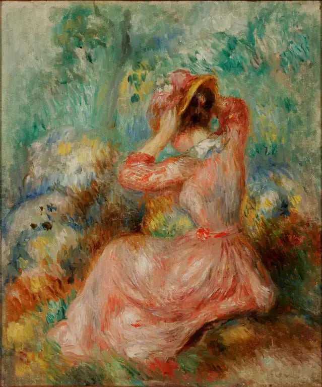 Kvinde der ordner sin hat - Pierre-Auguste Renoir
