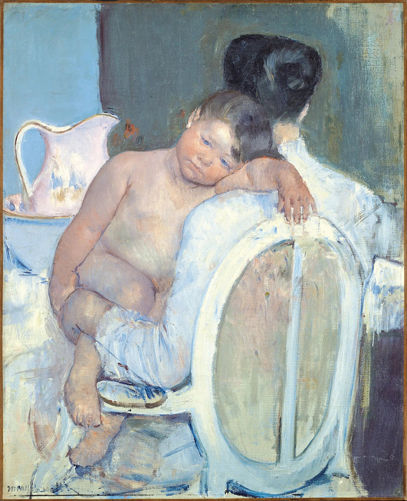 Kvinde siddende med et barn i sine arme - Mary Cassatt