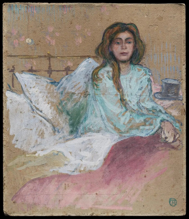 Kvinde siddende i sin seng - Henri de Toulouse-Lautrec