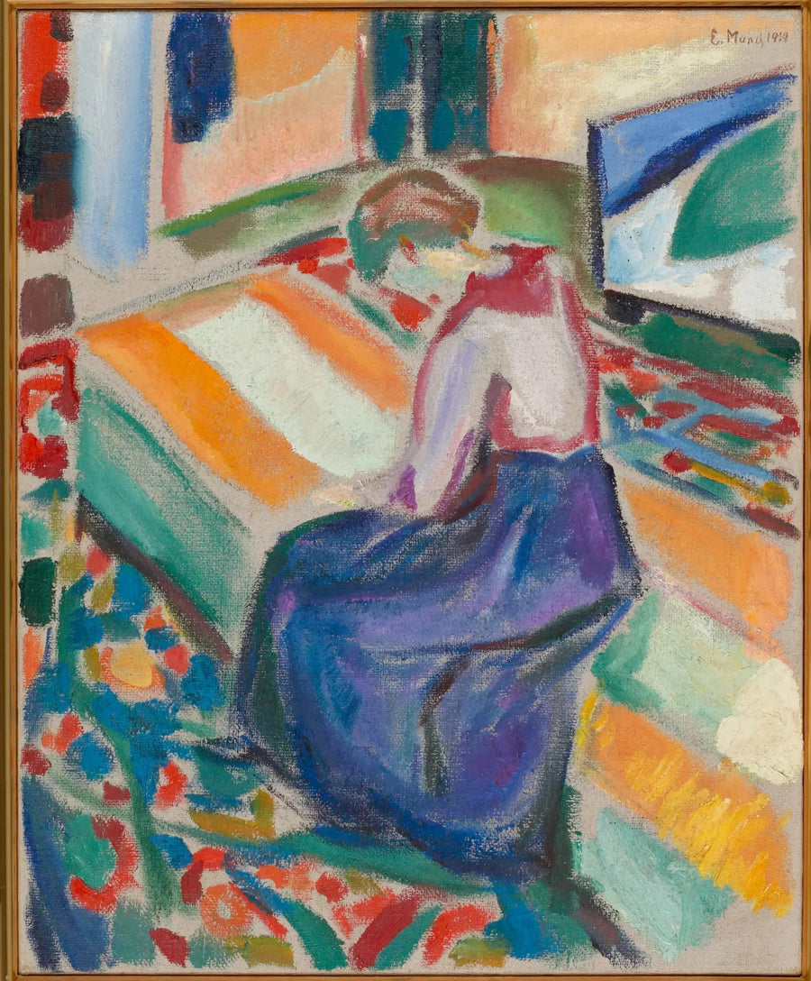 Kvinde siddende i en karet - Edvard Munch