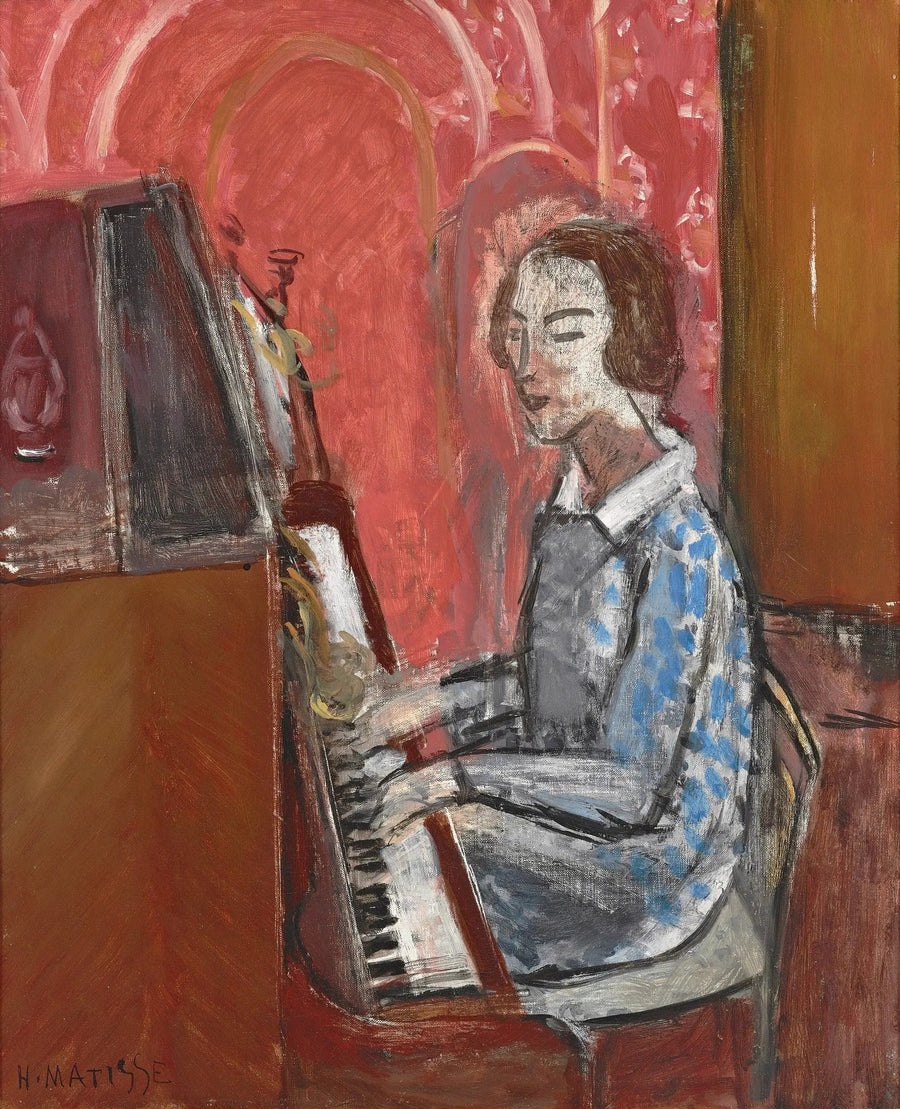 Kvinde siddende foran sit klaver - Henri Matisse