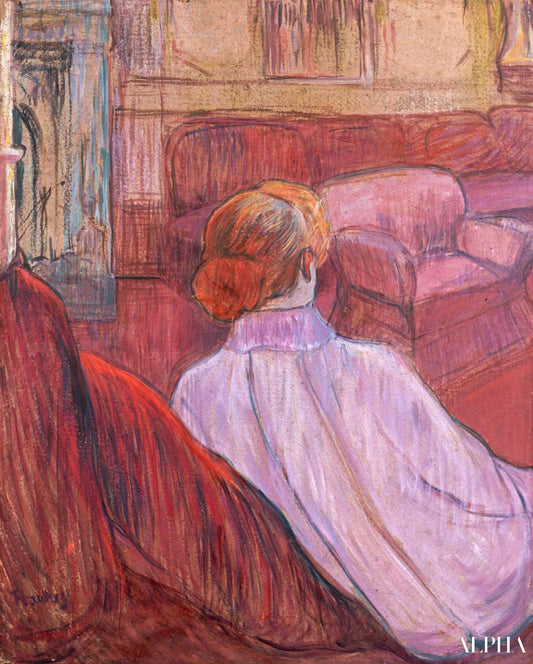 Femme assise sur un banc d'arène - Toulouse Lautrec - Reproductions de tableaux et peintures haut de gamme