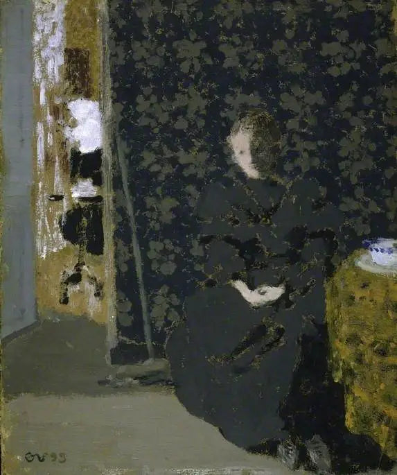 Kvinde sidder: kaffekop - Édouard Vuillard