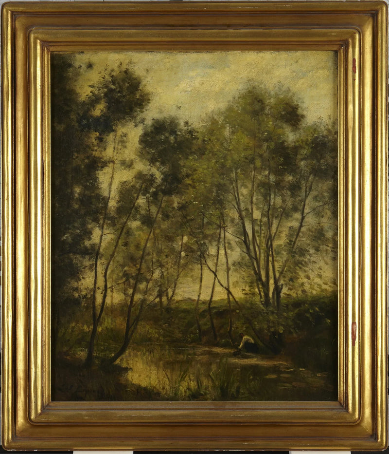Kvinde ved bredden af en bæk - Stanislas Lépiné