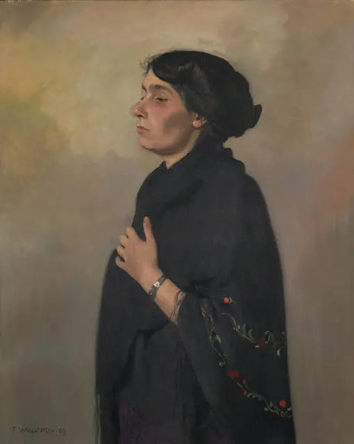 Kvinde med sort tørklæde - Félix Vallotton
