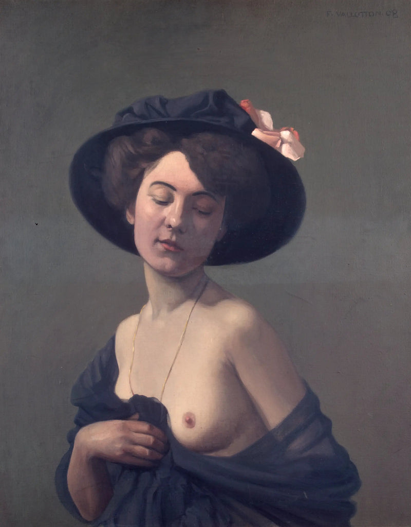 Kvinde med sort hat - Félix Vallotton