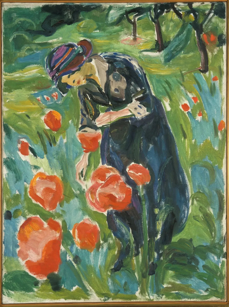 Kvinde med valmue - Edvard Munch
