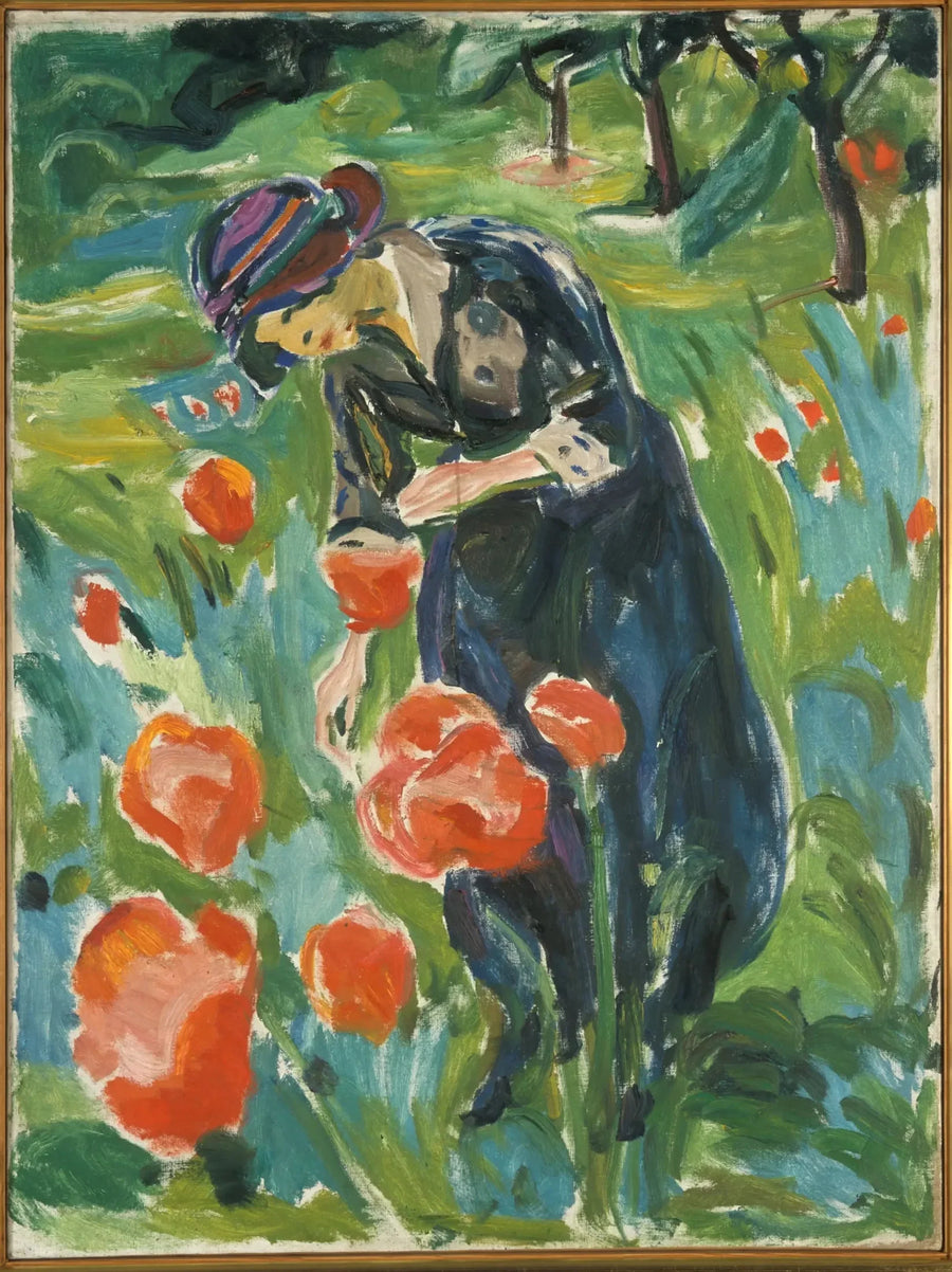 Kvinde med valmue - Edvard Munch