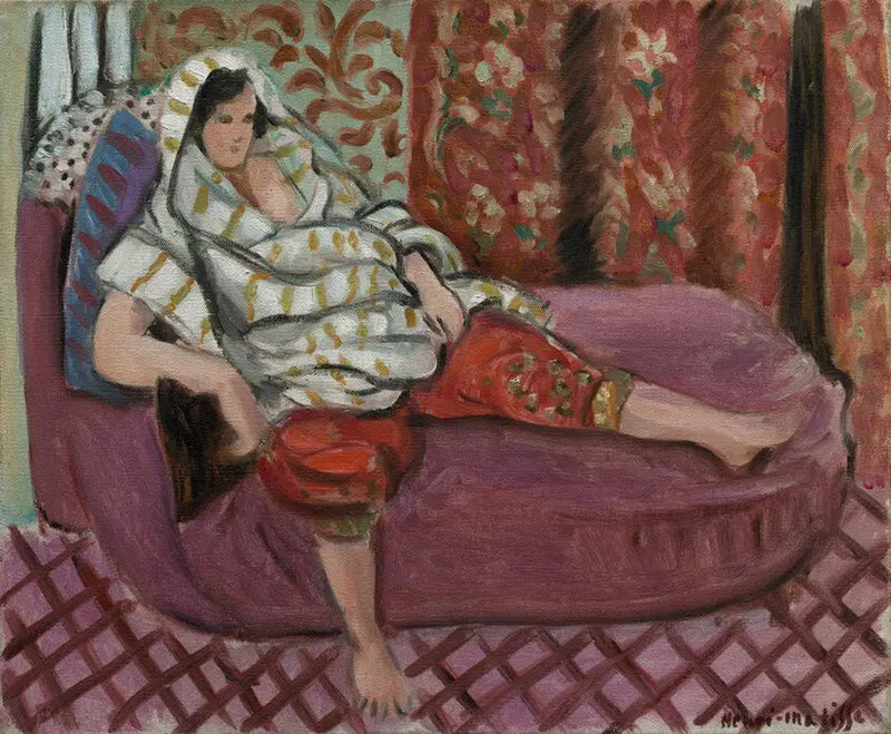 Kvinde på den lyserøde sofa - Henri Matisse