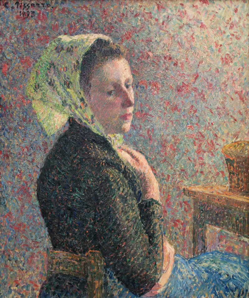 Kvinde med grøn tørklæde - Camille Pissarro