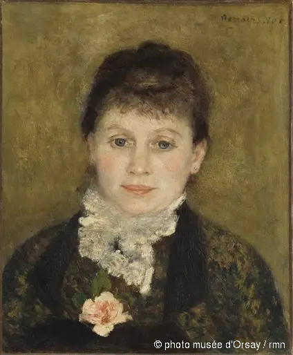 Kvinde med hvid krave - Pierre-Auguste Renoir