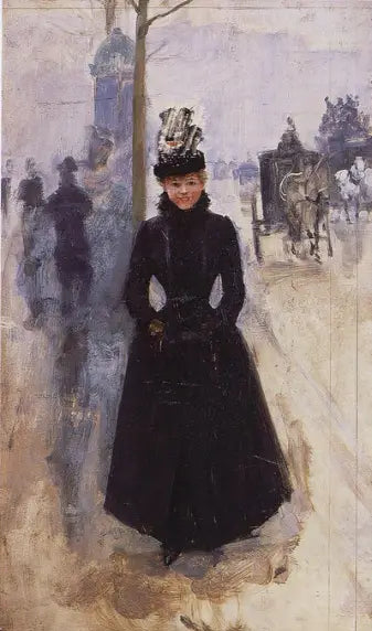 Kvinde med ærme på de Store Boulevarder - Jean Béraud